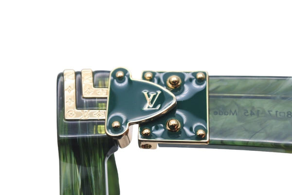 新品同様 LOUIS VUITTON ルイヴィトン サングラス ミリオネア Z1167E 限定 眼鏡 メガネ グリーン アクセサリー 中古 46778