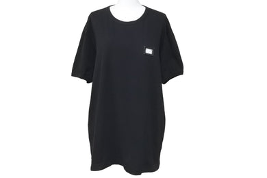 DOLCE&GABBANA ドルチェ＆ガッバーナ プレートTシャツ ブラック メンズ サイズ５６ L 美品 中古 46804