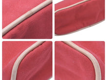 Load image into Gallery viewer, HERMES エルメス ボリード ポーチ レッド ロゴ 小物 赤 ゴールド金具 コットン 中古 46888
