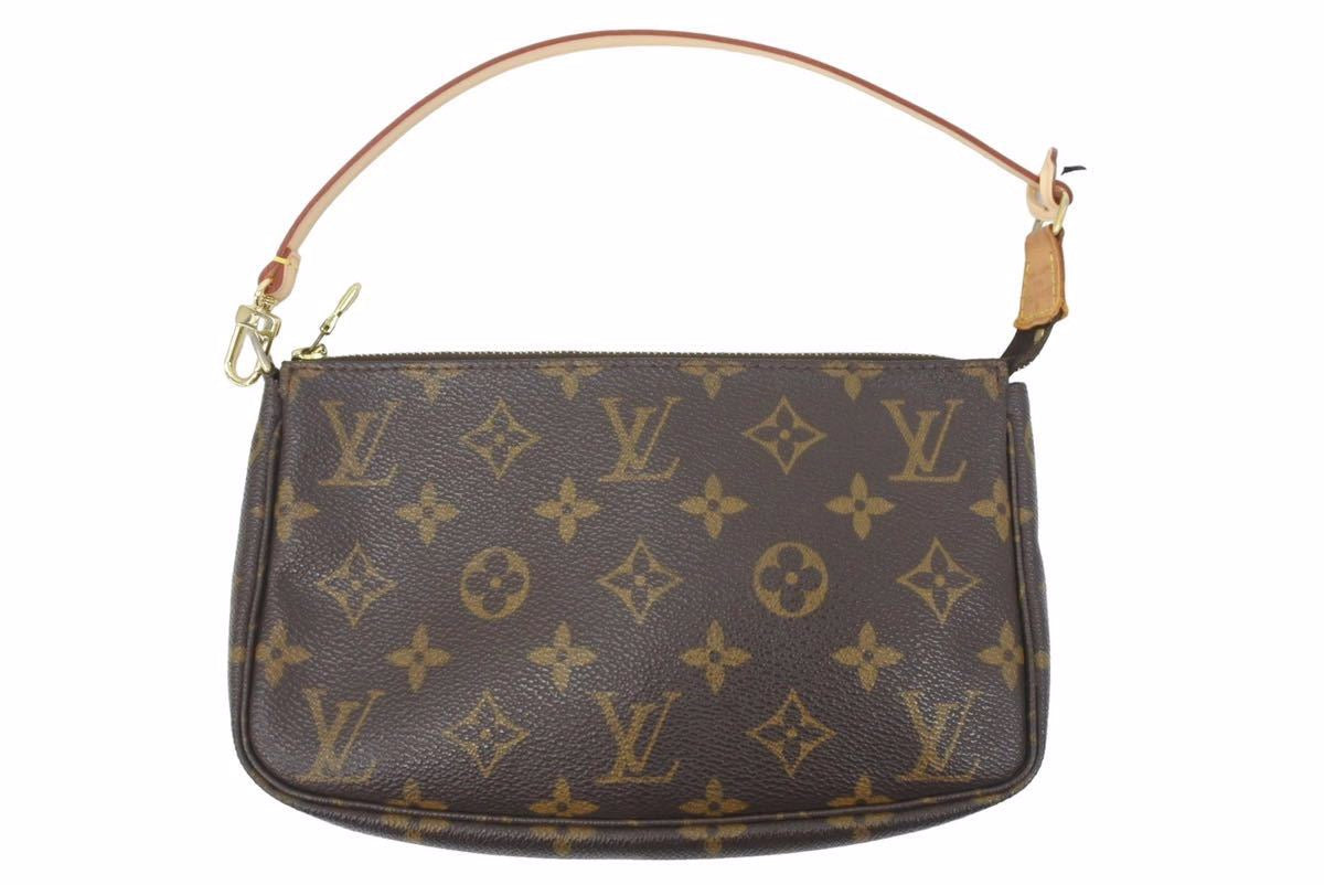 LOUIS VUITTON ルイヴィトン ポシェットアクセソワール ハンドバッグ モノグラム M51980 VI1001 PVC ブラウン 中古 美品  46911 正規品 – Casanova Vintage