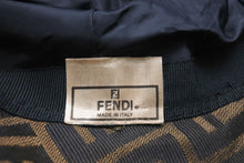 Load image into Gallery viewer, FENDI フェンディ バケットハット 帽子 ヘッドウェア ズッカ柄 総柄 イタリア製 コットン ブラウン 美品 中古 46955