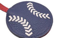 Load image into Gallery viewer, 極美品 HERMES エルメス チャーム キーケース ベースボール C刻 ヴォーエヴァーカラー ブルーマルテ ルージュカザック 中古 46970