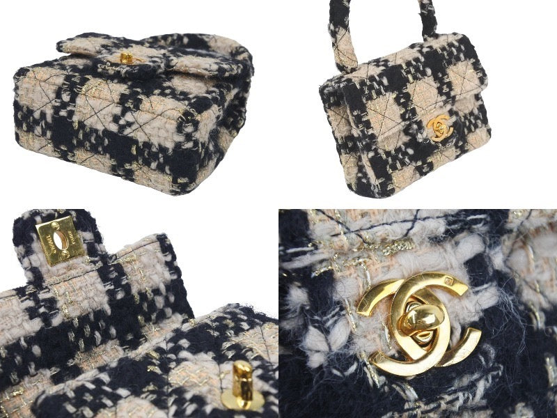 未使用 シャネル CHANEL マトラッセ 親子バッグ フルセット 3番台 バッグ ツイード ネイビー ゴールド 金具 中古 46980 –  Casanova Vintage