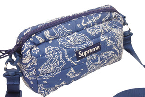 極美品 Supreme Puffer Side Bag Blue Paisley シュプリーム パファー サイド バッグ ブルーペイズリー 2022AW 2022FW 中古 47005