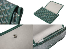 画像をギャラリービューアに読み込む, 新品同様 GOYARD ゴヤール プリュメ ショルダーバッグ 斜めがけポシェット ポーチウォレット PVC レザー グリーン 中古 47026