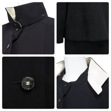 Load image into Gallery viewer, 極美品 CHANEL シャネル 2002 セットアップ ブラック ココマーク ラインストーン 02A P19834W03053/P19746V11502 42/40 中古 47034