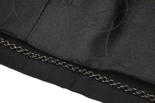 Load image into Gallery viewer, 極美品 CHANEL シャネル 2002 セットアップ ブラック ココマーク ラインストーン 02A P19834W03053/P19746V11502 42/40 中古 47034