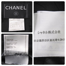 Load image into Gallery viewer, 極美品 CHANEL シャネル 2002 セットアップ ブラック ココマーク ラインストーン 02A P19834W03053/P19746V11502 42/40 中古 47034