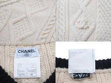 画像をギャラリービューアに読み込む, CHANEL シャネル フィッシャーマン ニット インバーアラン PO8001V00293 B0786 36A ウール ブラック サイズ40 美品 中古 47106