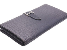 Load image into Gallery viewer, HERMES エルメス ベアン スフレ グレー □Q刻印 シルバー金具 長財布 美品 中古 47108