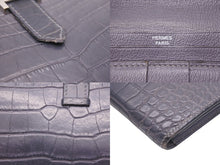 Load image into Gallery viewer, HERMES エルメス ベアン スフレ グレー □Q刻印 シルバー金具 長財布 美品 中古 47108
