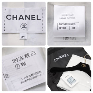 Like new CHANEL LA PAUSA Fantasy Tweed Jacket Runway P60346V45916 Light Blue Size 34 Used 47133