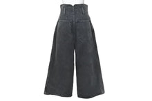 Load image into Gallery viewer, CELINE セリーヌ ハイウエスト ジャンボジーンズ チャコールウォッシュデニム エディ期 2N636947F ブラック 25 美品 中古 47141