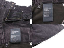 Load image into Gallery viewer, CELINE セリーヌ ハイウエスト ジャンボジーンズ チャコールウォッシュデニム エディ期 2N636947F ブラック 25 美品 中古 47141