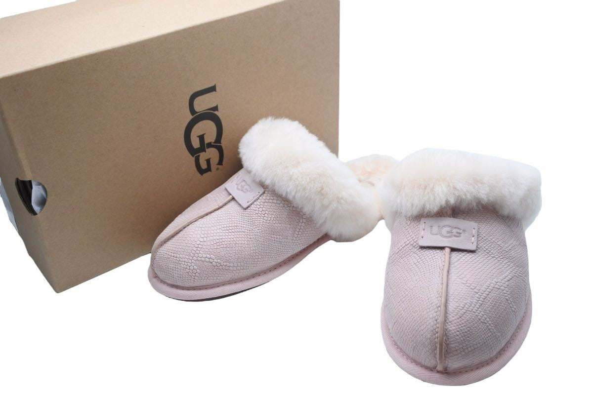 新品未使用 UGG アグ サンダル UGG Scuffette II スネーククォーツシャーリングカフスリッパ ピンク us6 1015379 中古  47146 – Casanova Vintage