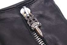 Load image into Gallery viewer, CHROME HEARTS クロムハーツ グローブ 手袋 レザー ブラック カシミヤ レザー ダガージップ 6 美品 中古品 47149