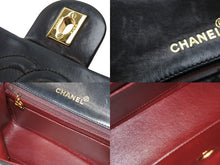 画像をギャラリービューアに読み込む, CHANEL シャネル ショルダーバッグ ミニマトラッセチェーンショルダー 1番台 ブラック ラムスキン ゴールド金具 美品 中古 47159