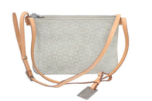 Load image into Gallery viewer, CELINE セリーヌ ショルダーバッグ Cマカダム柄 スエード レザー アイボリー ライトブラウン 良品 中古 47296