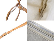 Load image into Gallery viewer, CELINE セリーヌ ショルダーバッグ Cマカダム柄 スエード レザー アイボリー ライトブラウン 良品 中古 47296