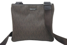 画像をギャラリービューアに読み込む, MICHAEL KORS マイケルコース ショルダーバッグ 肩掛けバッグ MKロゴ PVC ブラウン シルバー金具 美品 中古 47316