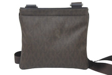 画像をギャラリービューアに読み込む, MICHAEL KORS マイケルコース ショルダーバッグ 肩掛けバッグ MKロゴ PVC ブラウン シルバー金具 美品 中古 47316