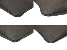 画像をギャラリービューアに読み込む, MICHAEL KORS マイケルコース ショルダーバッグ 肩掛けバッグ MKロゴ PVC ブラウン シルバー金具 美品 中古 47316