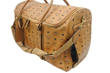 画像をギャラリービューアに読み込む, MCM エムシーエム MUNCHEN ロゴグラム ペット用 キャリーバッグ 小型 犬 猫 ライトブラウン 中古 47346