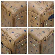 画像をギャラリービューアに読み込む, MCM エムシーエム MUNCHEN ロゴグラム ペット用 キャリーバッグ 小型 犬 猫 ライトブラウン 中古 47346