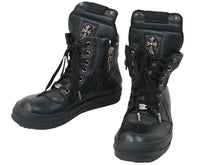 画像をギャラリービューアに読み込む, CHROME HEARTS×Rick Owens クロムハーツ リックオウエンス ジオバスケット スニーカー CHクロス サイズ43 美品 中古 47350