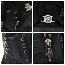 画像をギャラリービューアに読み込む, CHROME HEARTS×Rick Owens クロムハーツ リックオウエンス ジオバスケット スニーカー CHクロス サイズ43 美品 中古 47350