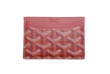 Load image into Gallery viewer, 未使用 GOYARD ゴヤール カードケース サンシェルピス ヘリンボーン柄 レッド 中古 47351