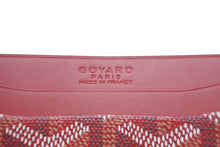 Load image into Gallery viewer, 未使用 GOYARD ゴヤール カードケース サンシェルピス ヘリンボーン柄 レッド 中古 47351