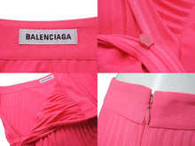 画像をギャラリービューアに読み込む, 極美品 BALENCIAGA バレンシアガ 2020年 625492 プリーツスカート ロングスカート ネオンピンク 36 中古 47362