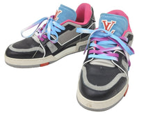 Load image into Gallery viewer, LOUIS VUITTON ルイヴィトン LVトレイナー ライン スニーカー 2022SS MS1200 カーフレザー サイズ7 1/2 良品 中古 47382