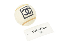 画像をギャラリービューアに読み込む, CHANEL シャネル スポーツライン テニスラケット ココマーク ボール付き プラスチック ブラック ホワイト 美品 中古 47402