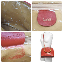 画像をギャラリービューアに読み込む, GUCCI グッチ バンブー 2WAYバッグ ショルダーバッグ ハンドバッグ 000 1274 0290 レザー レッド ゴールド金具 良品 中古 47447