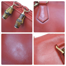 画像をギャラリービューアに読み込む, GUCCI グッチ バンブー 2WAYバッグ ショルダーバッグ ハンドバッグ 000 1274 0290 レザー レッド ゴールド金具 良品 中古 47447