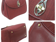 Load image into Gallery viewer, COMTESSE コムテッセ ハンドバック バック レッド がま口ポーチレザー 本革 中古 47524