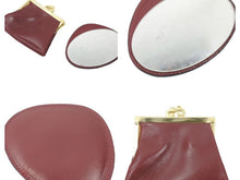 Load image into Gallery viewer, COMTESSE コムテッセ ハンドバック バック レッド がま口ポーチレザー 本革 中古 47524