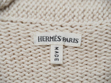 Load image into Gallery viewer, HERMES エルメス ニット マルジェラ期 ヴィンテージ トップス イタリア製 コットン ナイロン アイボリー サイズS 美品 中古 47579