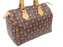 Load image into Gallery viewer, LOUIS VUITTON ルイ・ヴィトン モノグラム チェリー スピーディ 25 ハンドバッグ ブラウン キャンバス ロゴ M95009 美品 中古 47583