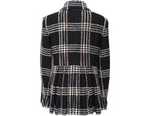 画像をギャラリービューアに読み込む, CHANEL シャネル ツイードジャケット ココマークボタン P56957V42880 17A ブラック ベージュ ホワイト サイズ40 美品 中古 47588