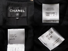 画像をギャラリービューアに読み込む, CHANEL シャネル ツイードジャケット ココマークボタン P56957V42880 17A ブラック ベージュ ホワイト サイズ40 美品 中古 47588