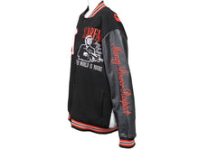 画像をギャラリービューアに読み込む, SCARFACE スカーフェイス スタジアム・ジャンパー DELTA 00's 映画 刺繍 レザー 切替し ブラック レッド サイズXL 47593