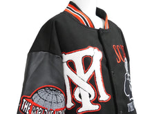 画像をギャラリービューアに読み込む, SCARFACE スカーフェイス スタジアム・ジャンパー DELTA 00's 映画 刺繍 レザー 切替し ブラック レッド サイズXL 47593