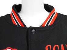 画像をギャラリービューアに読み込む, SCARFACE スカーフェイス スタジアム・ジャンパー DELTA 00's 映画 刺繍 レザー 切替し ブラック レッド サイズXL 47593