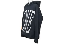 Load image into Gallery viewer, VLONE ヴィ―ローン ステープル フーディ ロゴ プルオーバー パーカー DRY CLEAN ONLY サイズL ブラック×オレンジ 美品 中古 47640