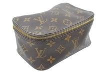 画像をギャラリービューアに読み込む, LOUIS VUITTON ルイヴィトン キューブドゥランジュモンPM 化粧ポーチ M43688 NZ2159 モノグラム PVC ブラウン 良品 中古 47734