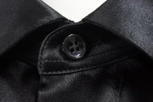 画像をギャラリービューアに読み込む, 極美品 SAINT LAURENT サンローラン シルク 長袖シャツ ブラック トップス 01SN 646850 サイズ36 中古 47784