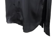 画像をギャラリービューアに読み込む, 極美品 SAINT LAURENT サンローラン シルク 長袖シャツ ブラック トップス 01SN 646850 サイズ36 中古 47784